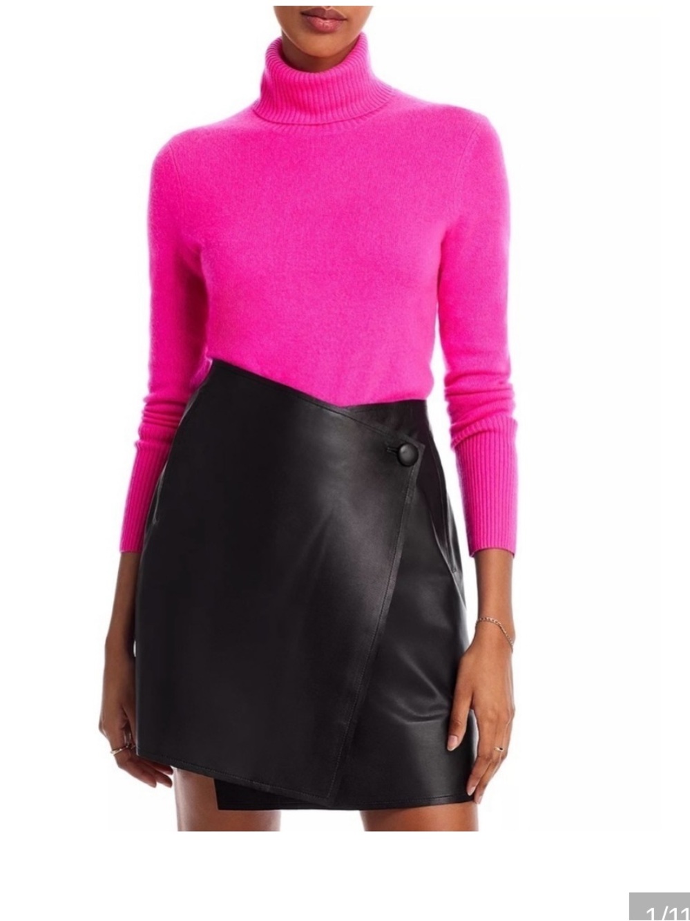 Aqua Cashmere 100% cashmere size large in pink punch. New with tags